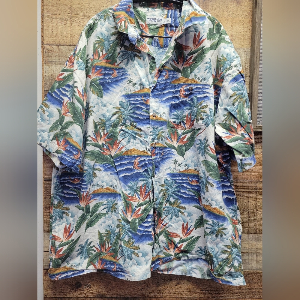 Mens XXL Windham Pointe. Hawaiian Buttun up